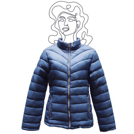 chamarra mujer azul chaleco para mujer en color azul con cierre dorado