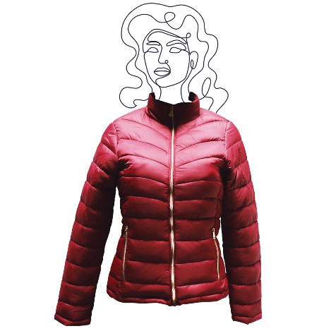 chamarra para mujer vino chamara para mujer colo vino con cierre color dorado